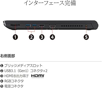 Amazon.co.jp: 【整備済み品】 軽量薄型ノートPC dynabook B65シリーズ